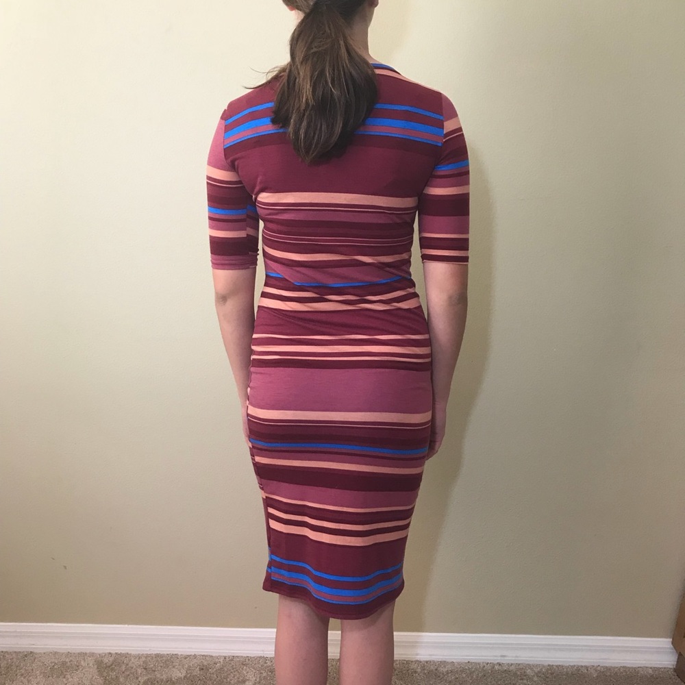 Cute Striped Lularoe Julia Dress Size XS